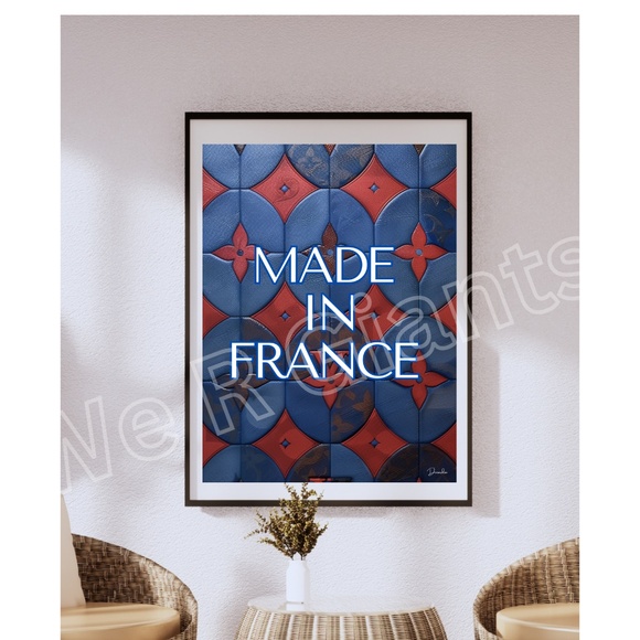 Made in France Vuitton Damier Art Print 18x24 Signed by The ArtistDenardai -